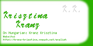 krisztina kranz business card